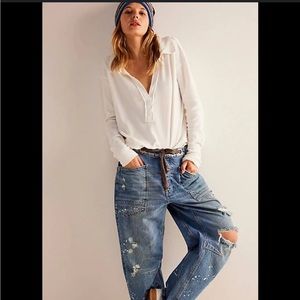 Free People We The Free Anakin Thermal Knit Top NWOT Size XS